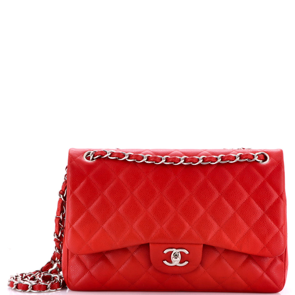 Classic Double Flap Bag Quilted Caviar Jumbo