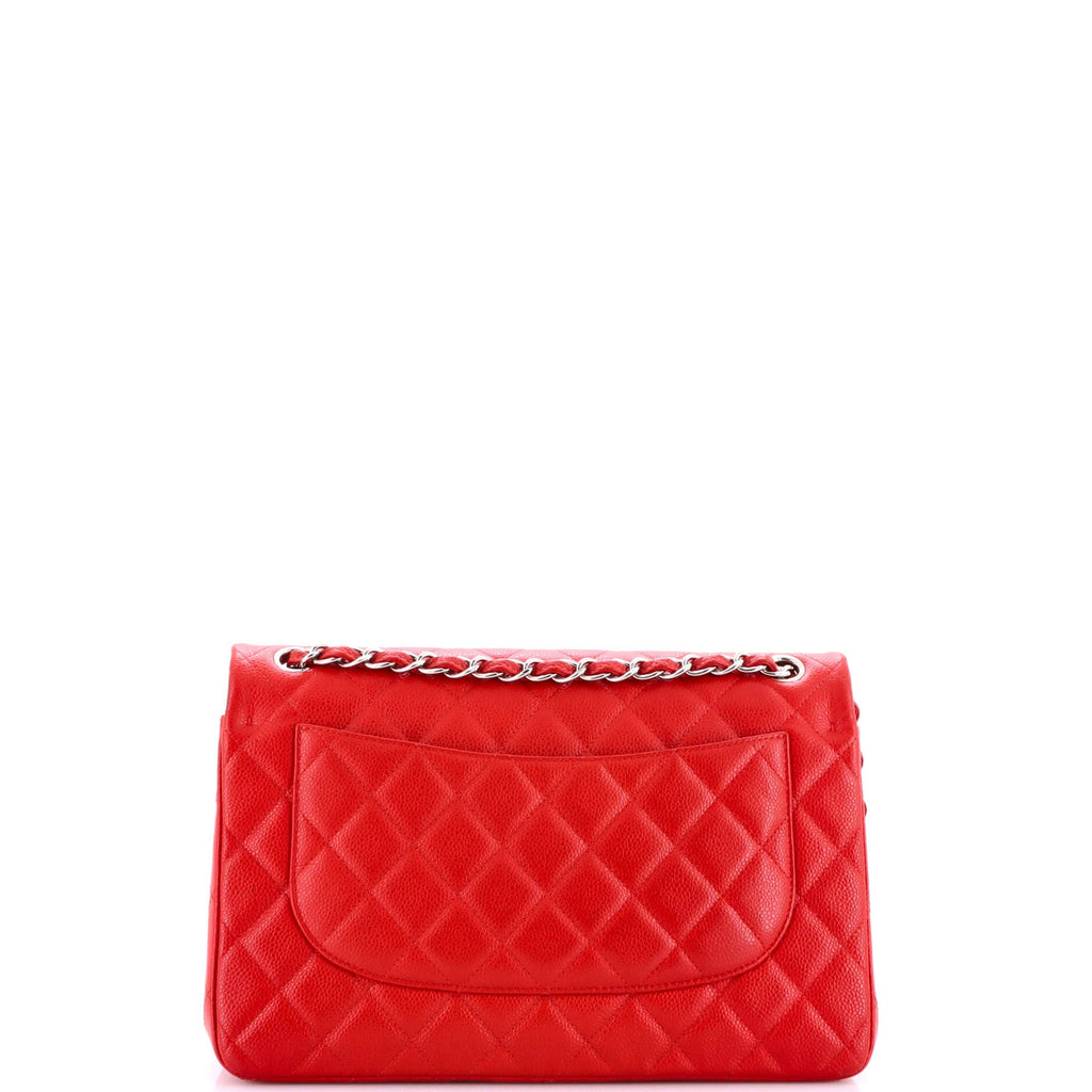 Classic Double Flap Bag Quilted Caviar Jumbo