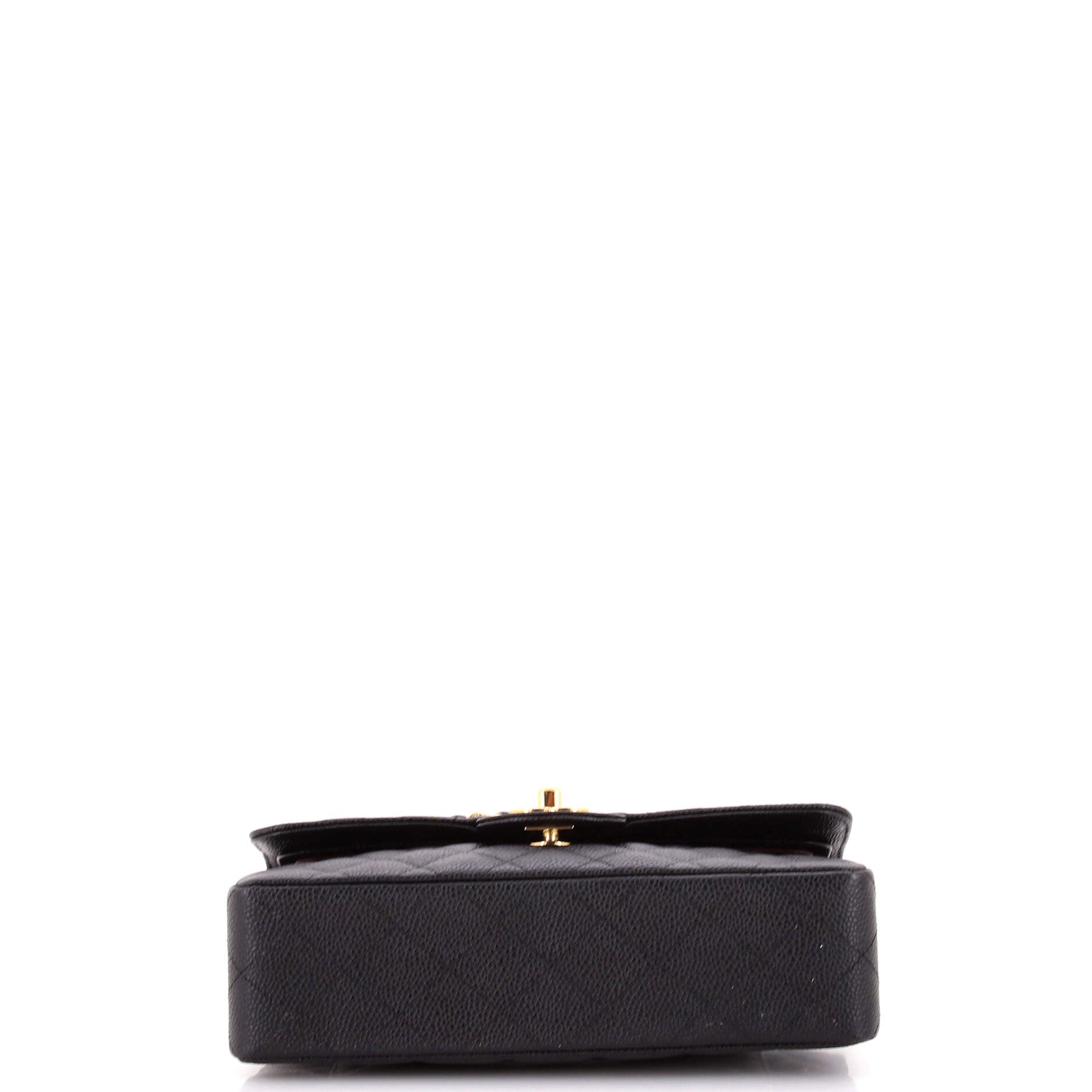 Classic Double Flap Bag Quilted Caviar Small