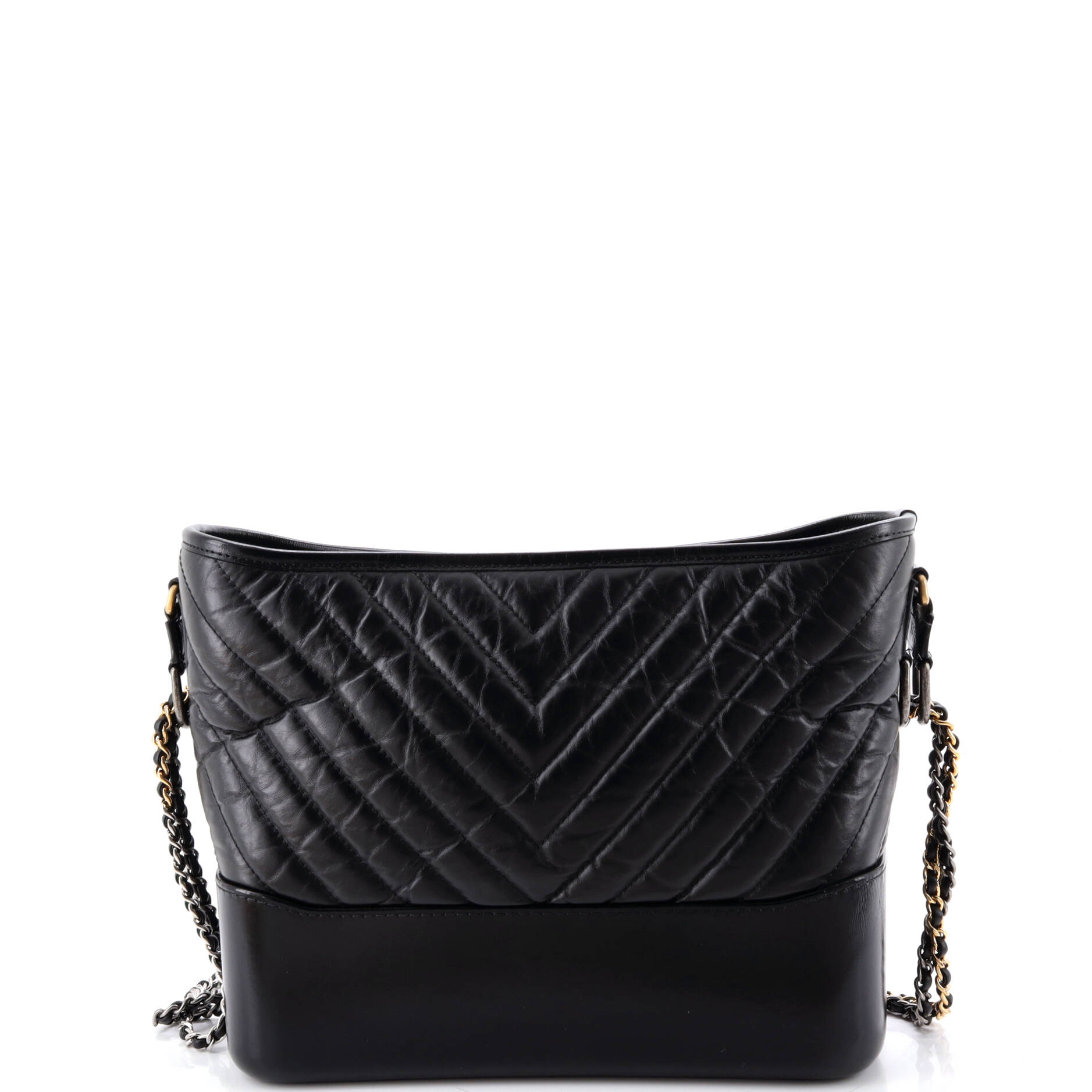 Gabrielle Hobo Chevron Aged Calfskin Medium