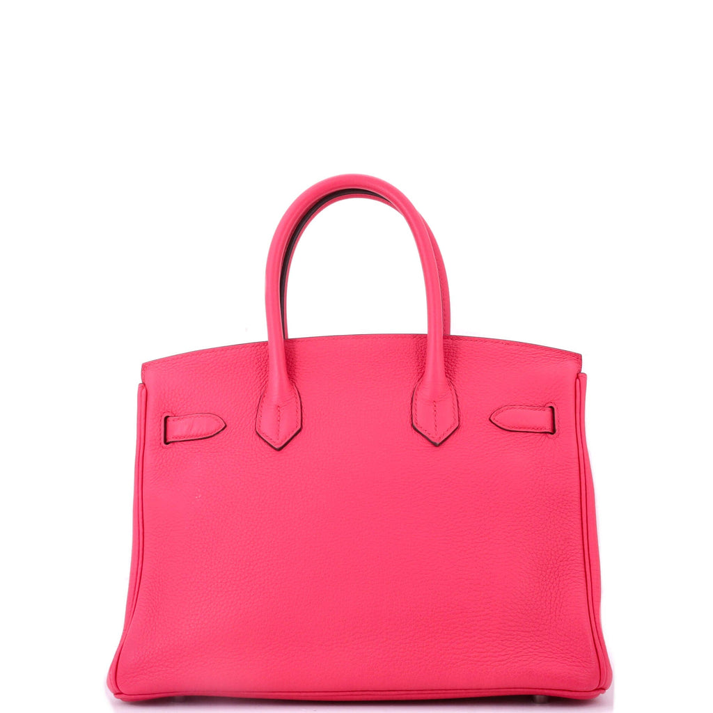 Birkin Handbag Rose Extreme Clemence with Palladium Hardware 30