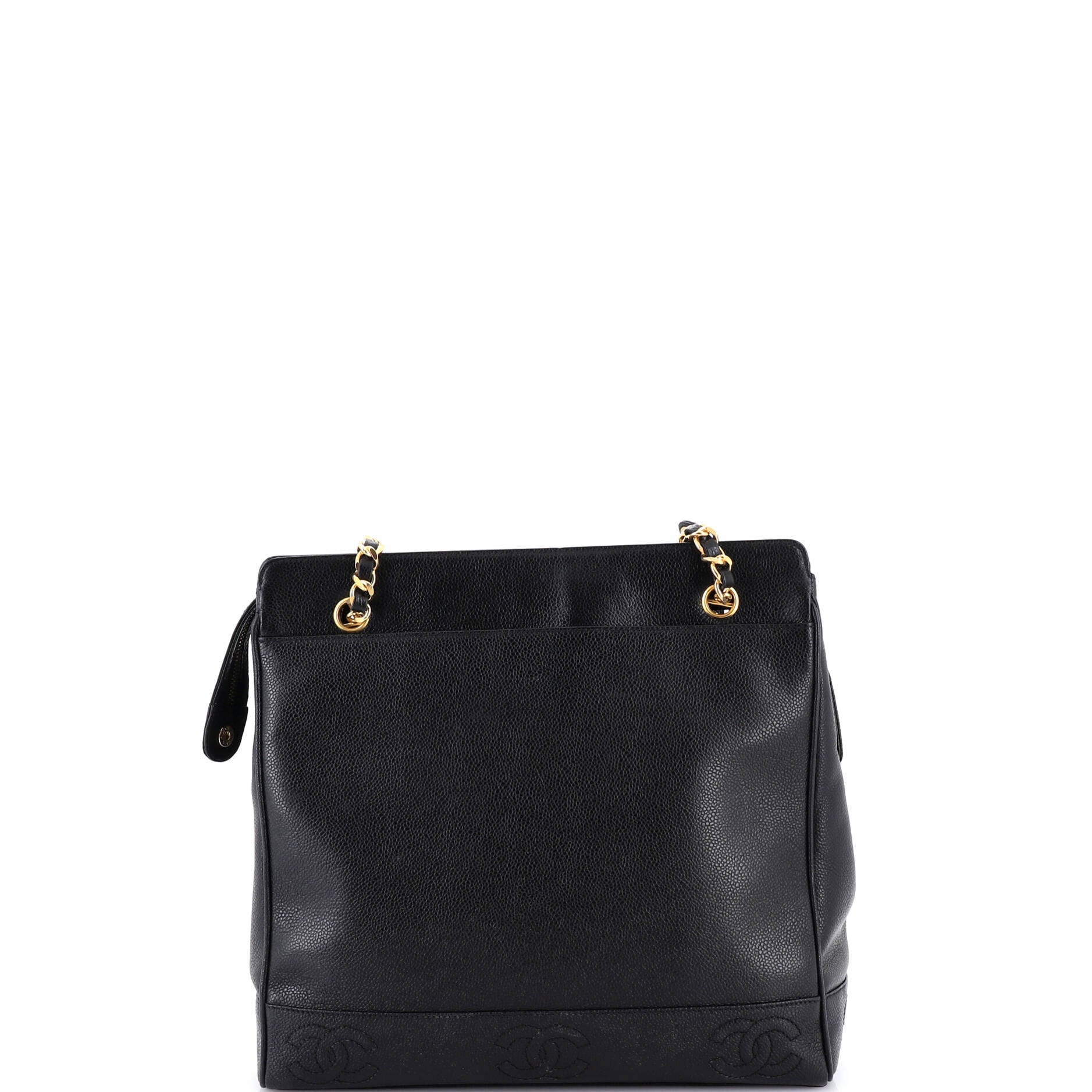 Vintage Stitched CC Shoulder Bag Caviar Medium