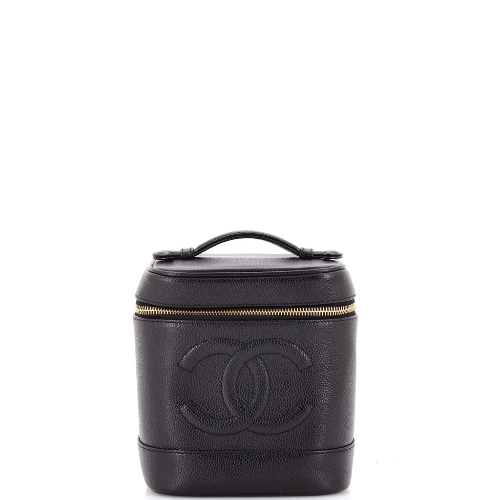 Vintage Timeless Cosmetic Case Caviar Tall
