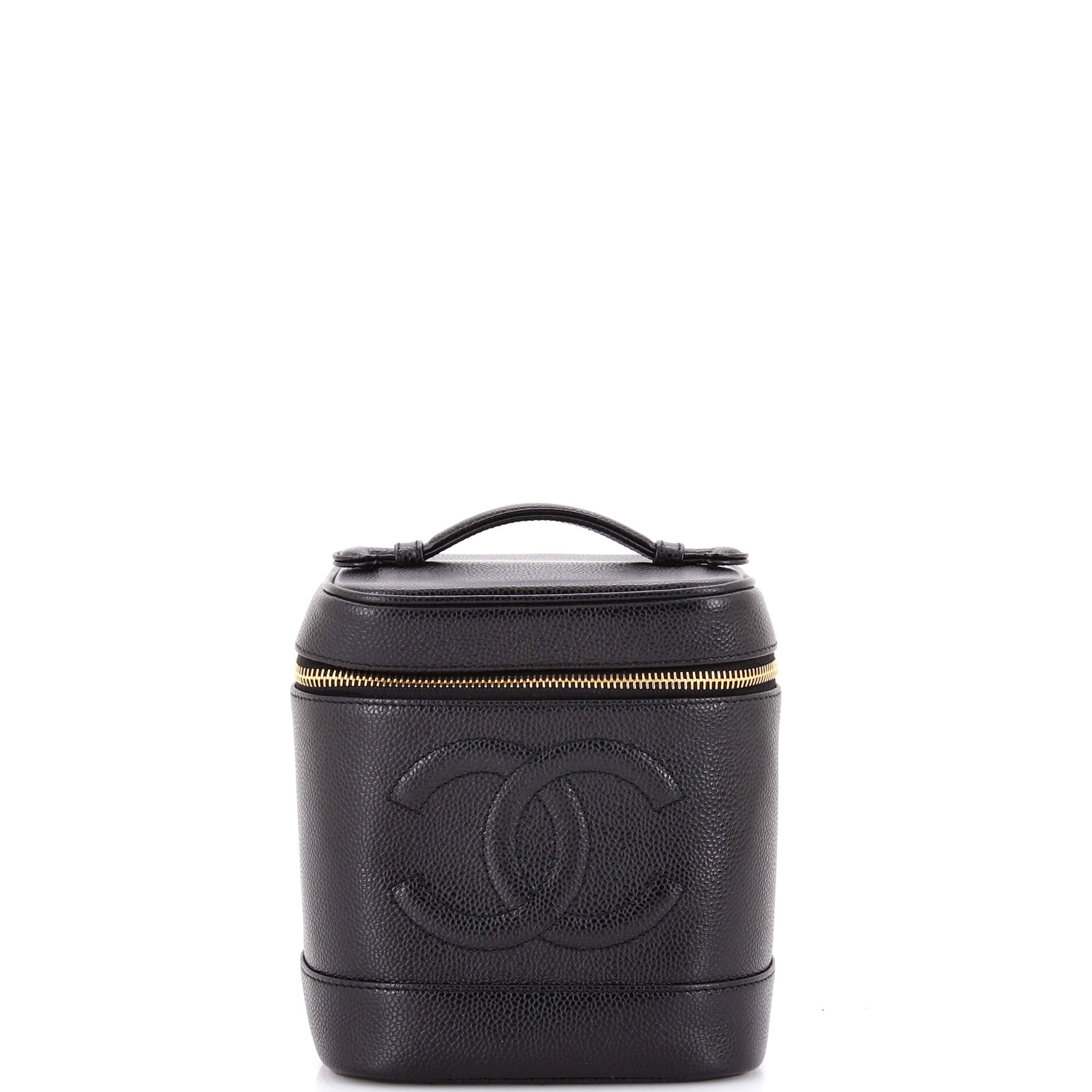 Vintage Timeless Cosmetic Case Caviar Tall