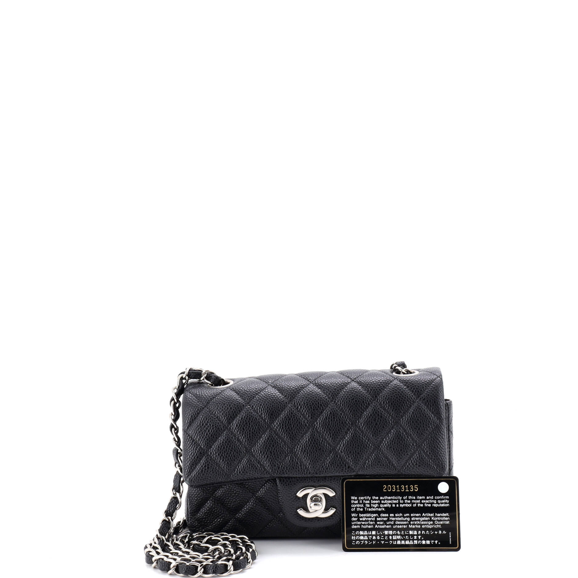 Classic Single Flap Bag Quilted Caviar Mini