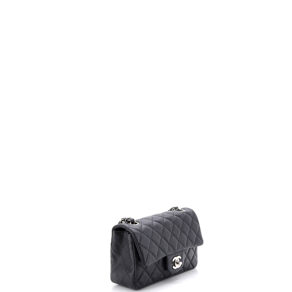 Classic Single Flap Bag Quilted Caviar Mini
