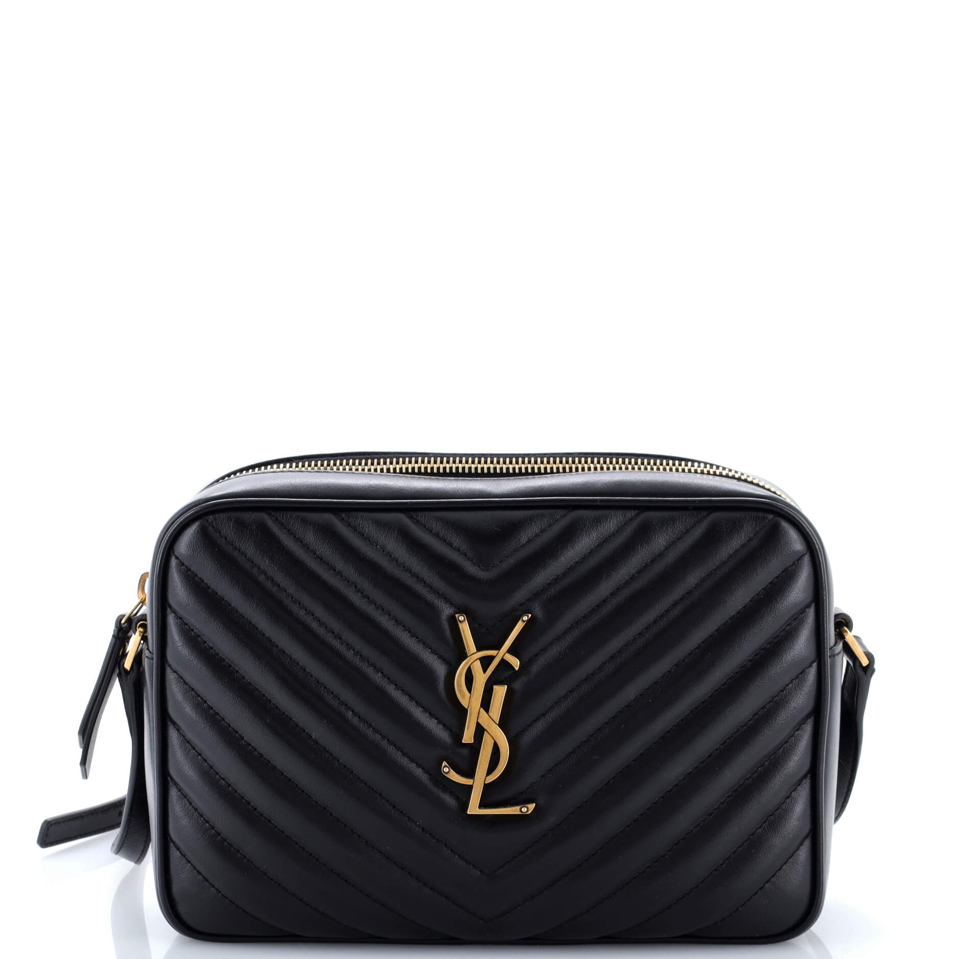 Lou Camera Bag Matelasse Chevron Leather Small