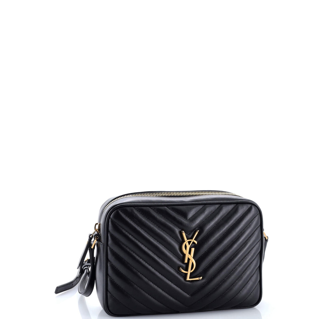 Lou Camera Bag Matelasse Chevron Leather Small