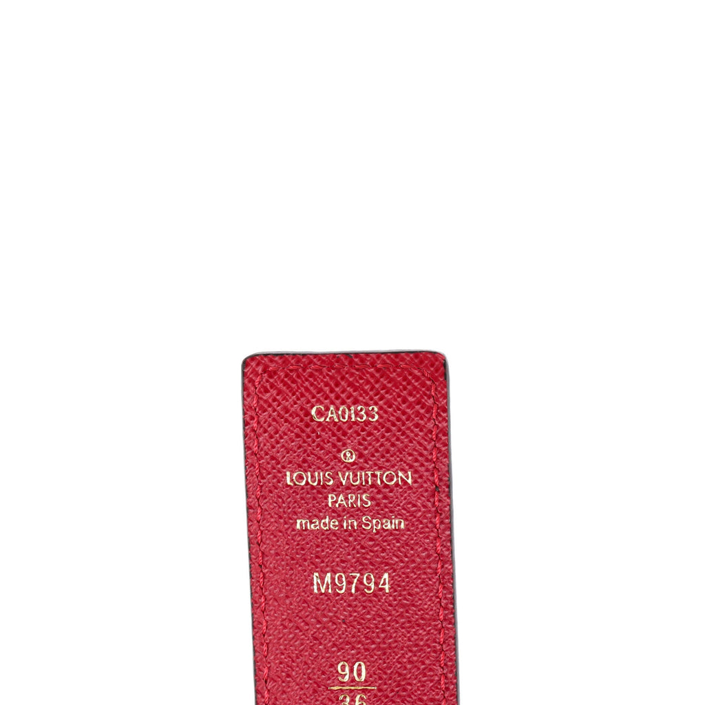 LV Initiales Reversible Belt Rainbow Monogram and Leather Thin