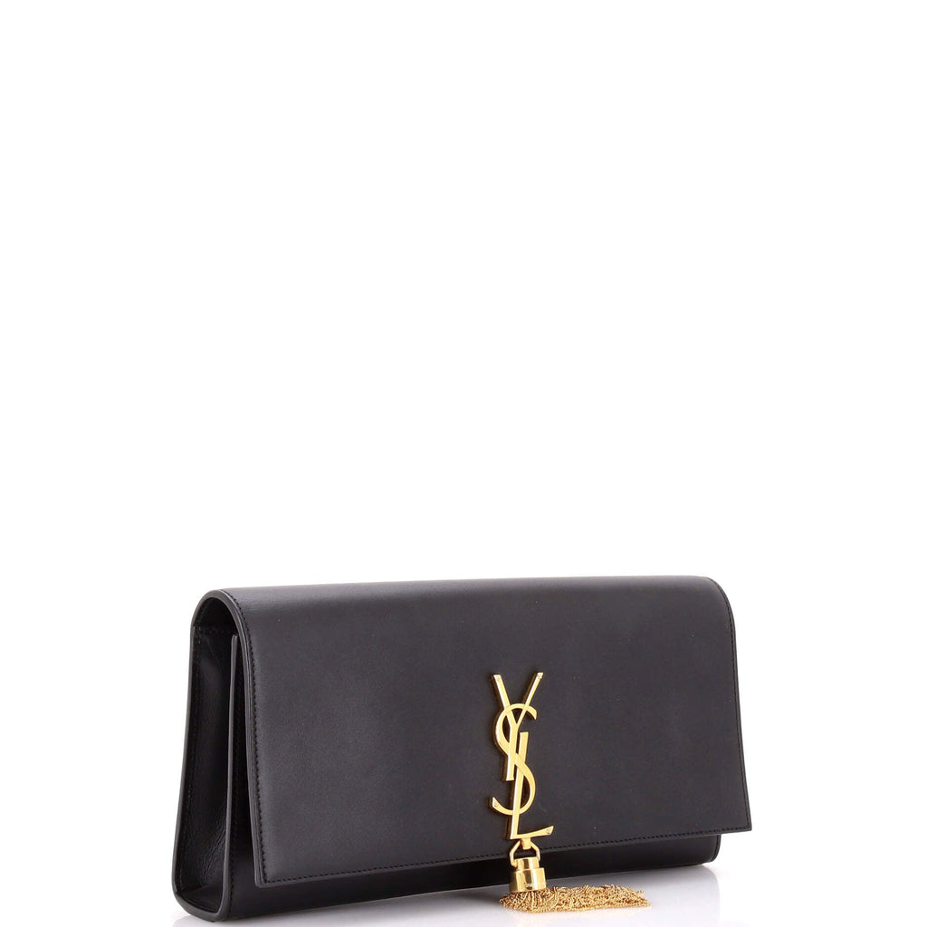 Classic Monogram Tassel Clutch Leather Long