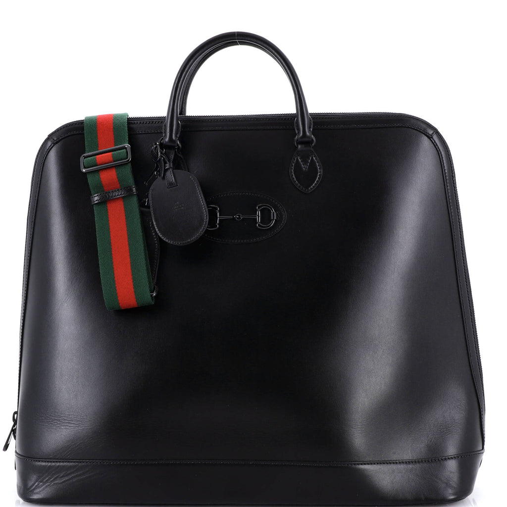 Horsebit 1955 Web Duffle Bag Leather Large