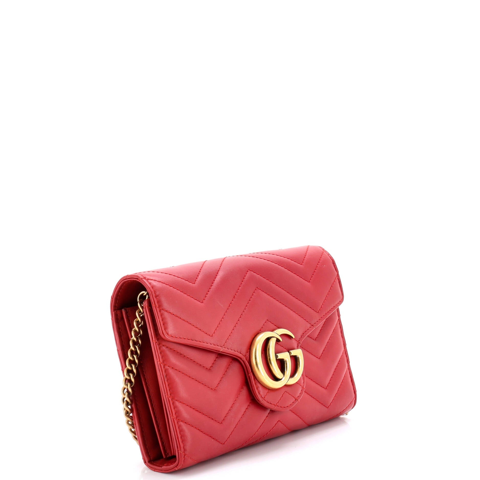 GG Marmont Chain Wallet Matelasse Leather Mini
