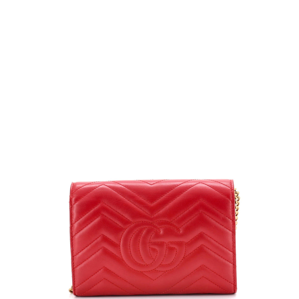 GG Marmont Chain Wallet Matelasse Leather Mini