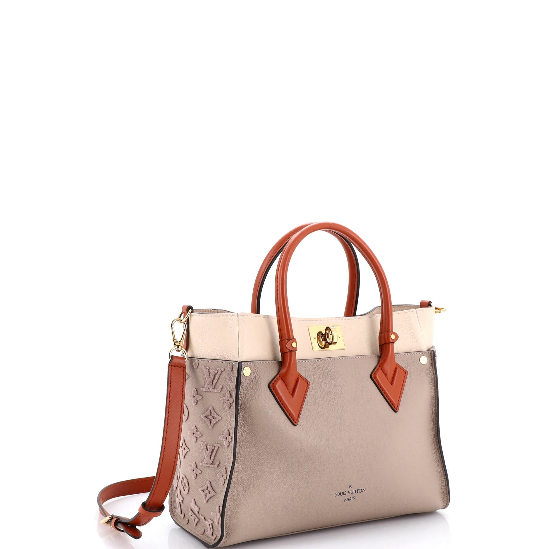 On My Side Tote Monogram Tuffetage Leather MM