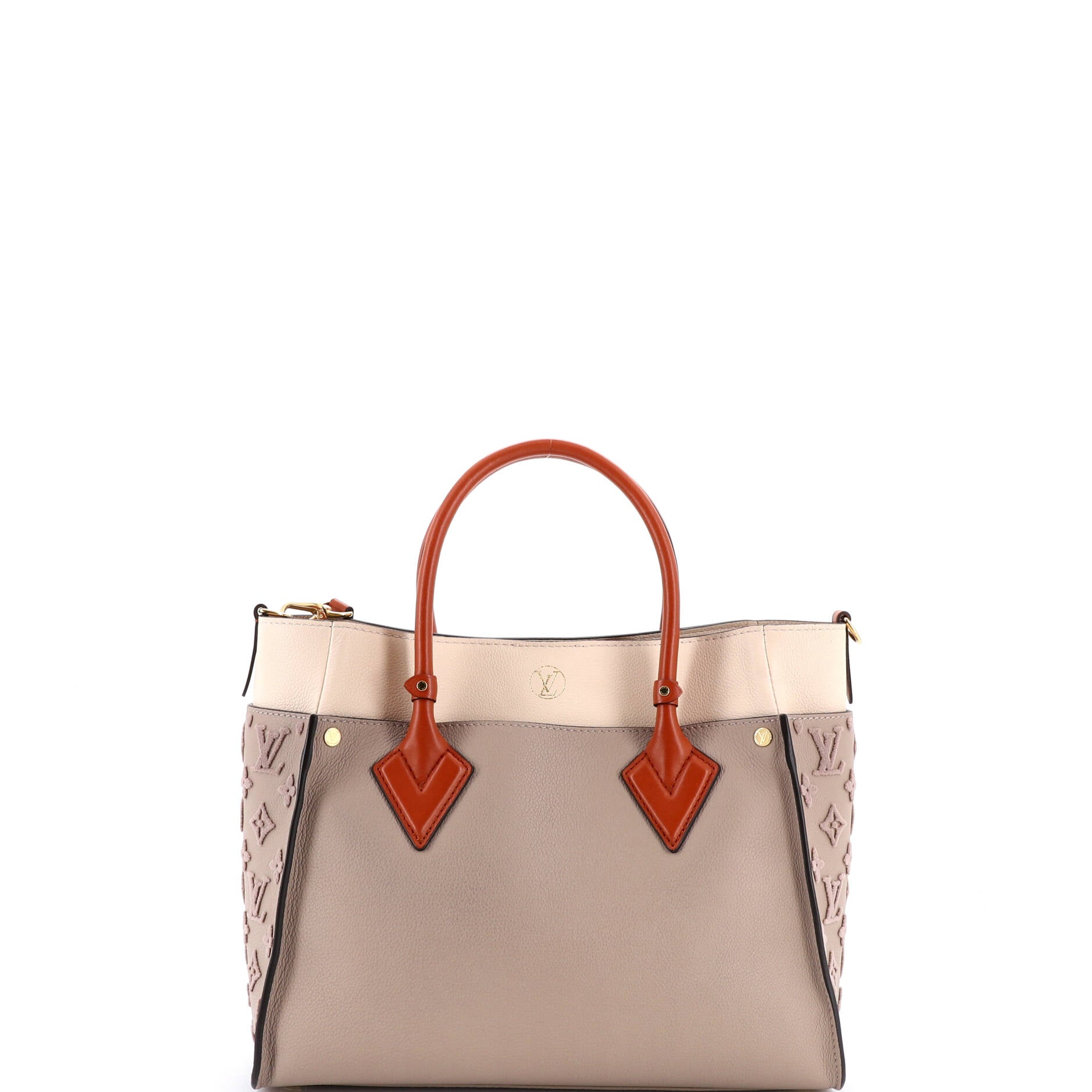 On My Side Tote Monogram Tuffetage Leather MM
