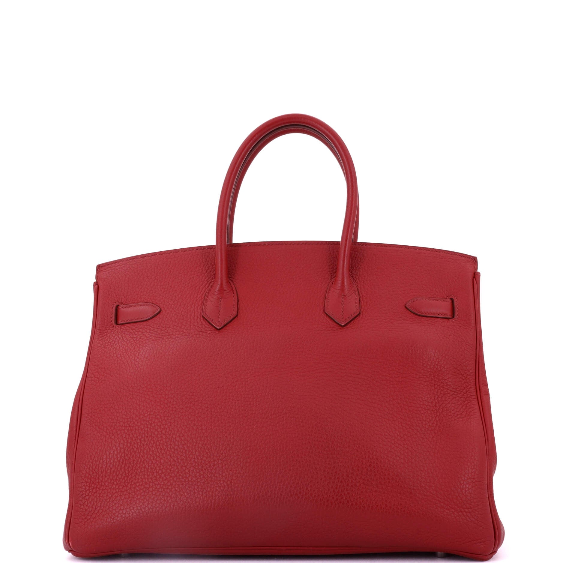 Birkin Handbag Rouge Garance Clemence with Palladium Hardware 35