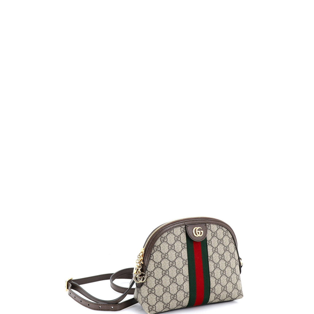 Ophidia Dome Shoulder Bag GG Coated Canvas Small