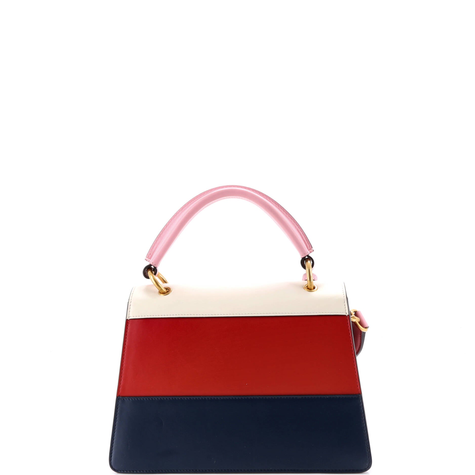 Queen Margaret Top Handle Bag Colorblock Leather Small