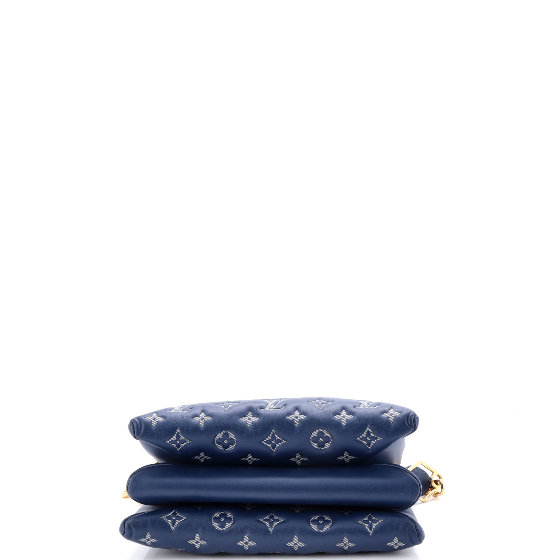 Coussin Bag Denim Printed Monogram Embossed Lambskin PM