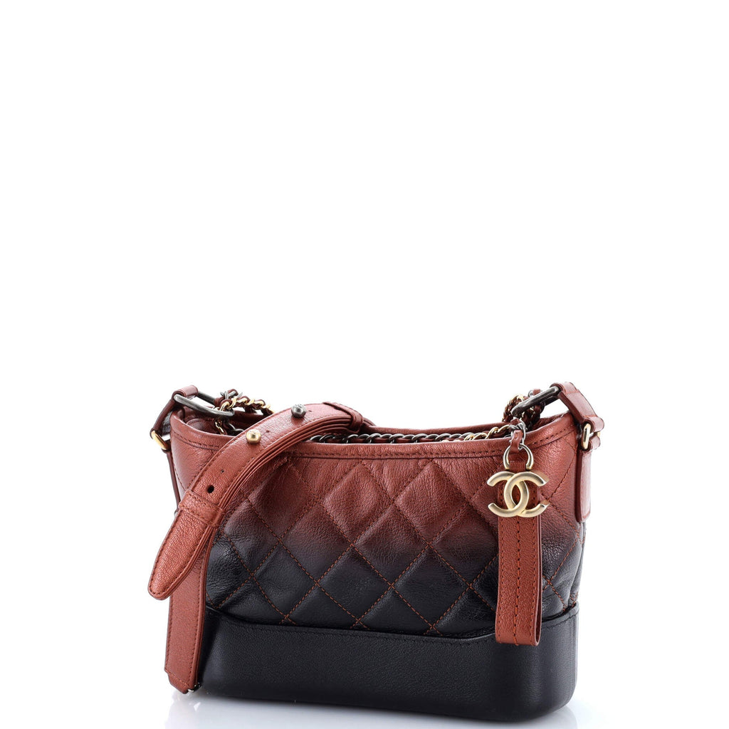 Gabrielle Hobo Quilted Ombre Goatskin Small