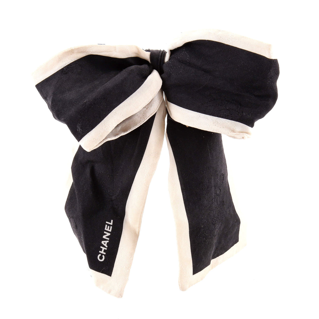 Bow Hair Tie Printed Silk