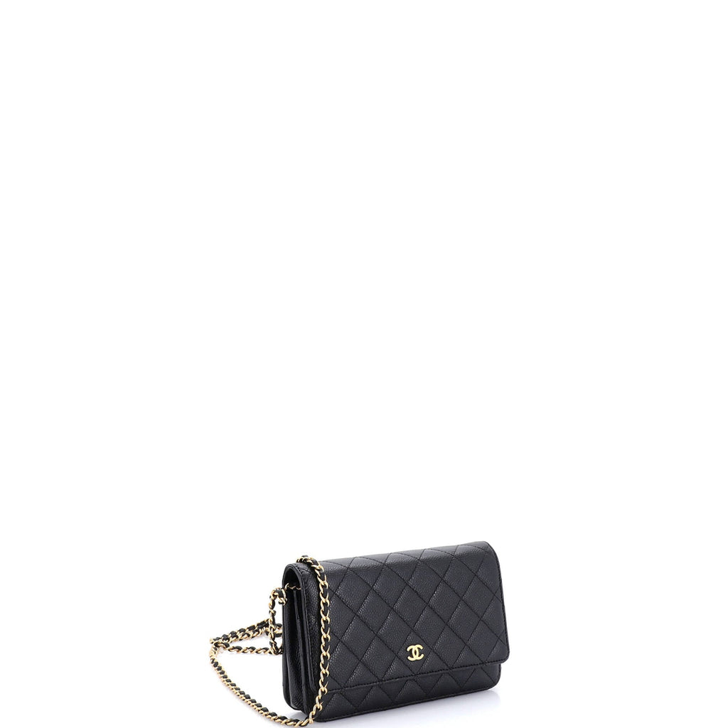 Wallet on Chain Quilted Caviar