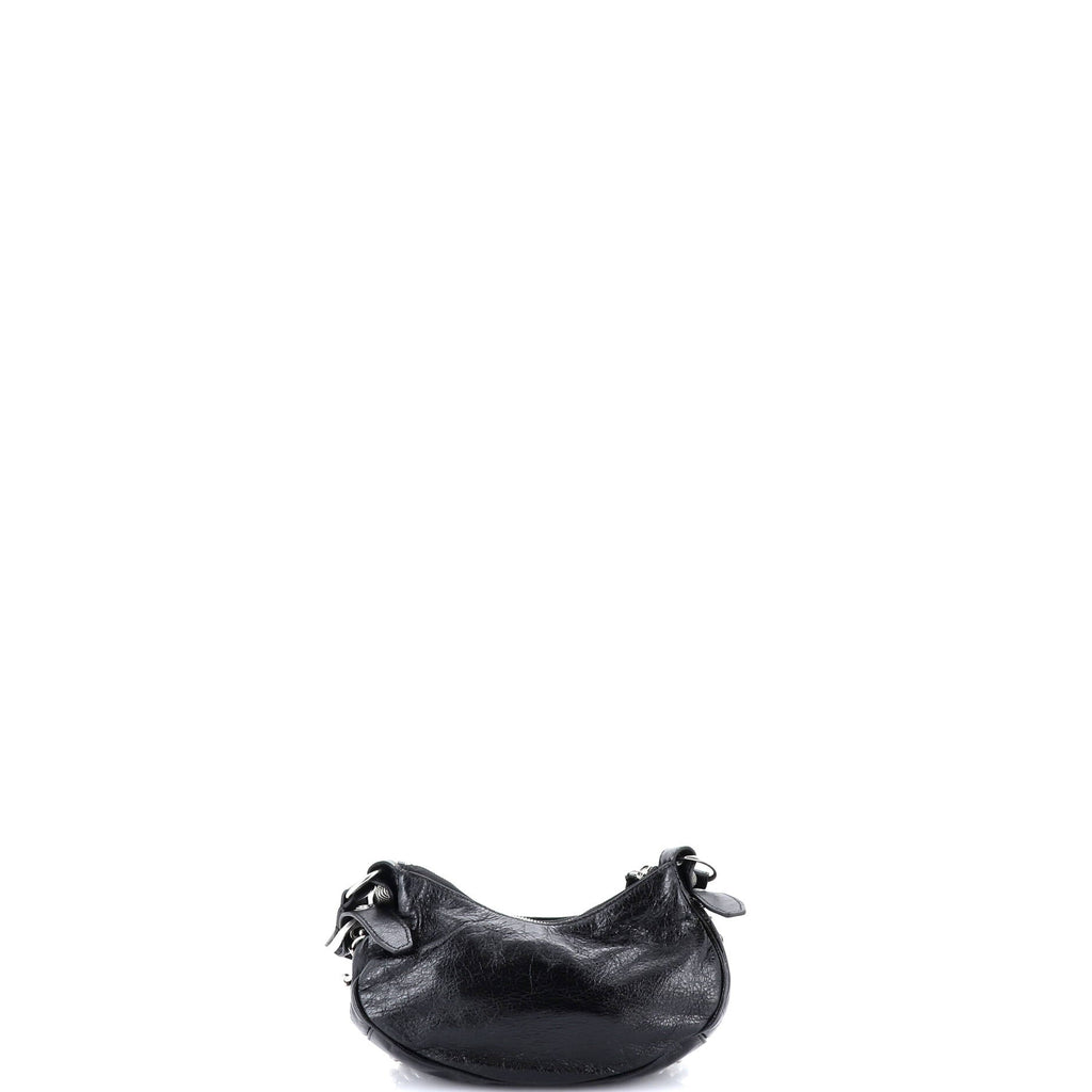 Le Cagole Giant Studs Shoulder Bag Piercing Embellished Leather XS
