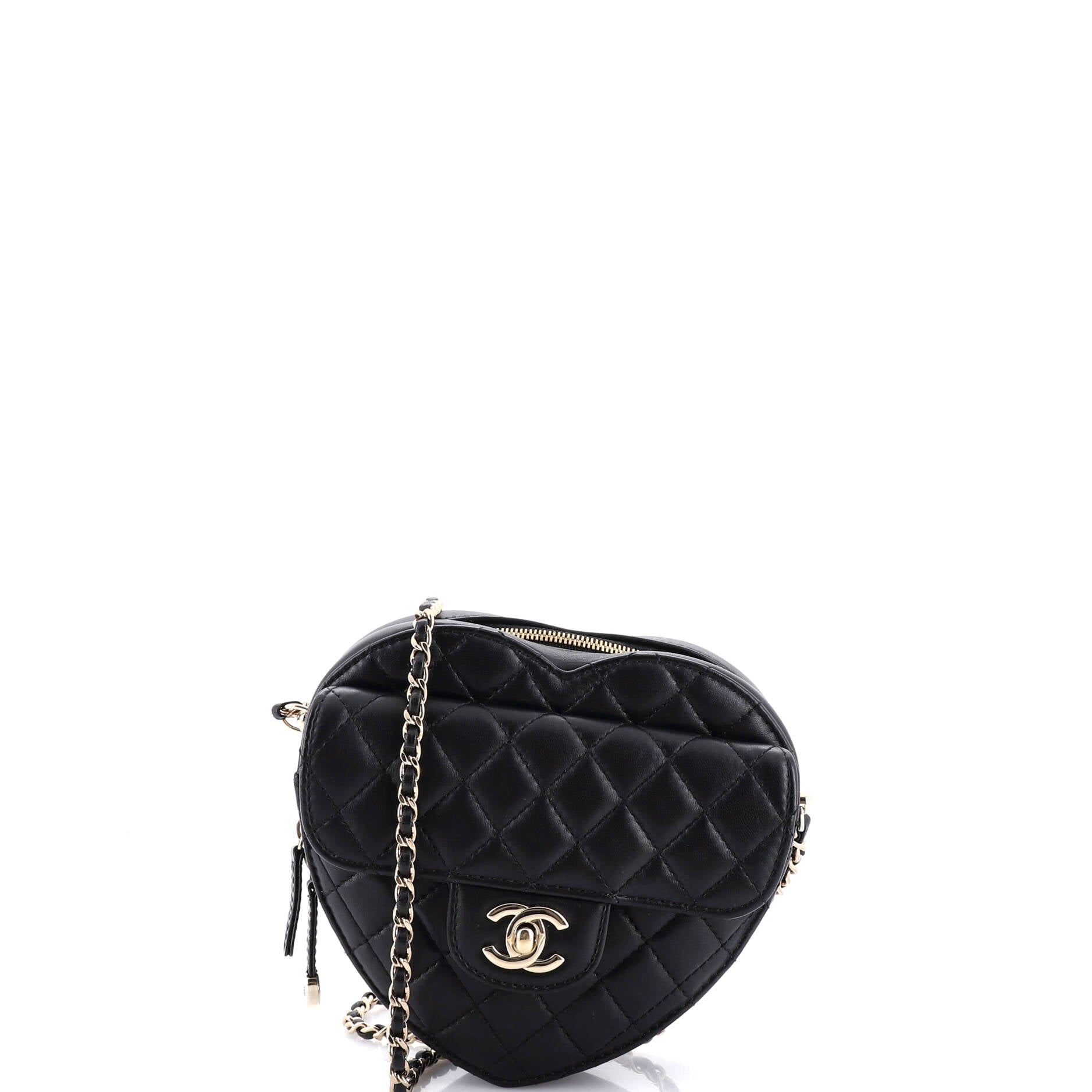 CC in Love Heart Bag Quilted Lambskin