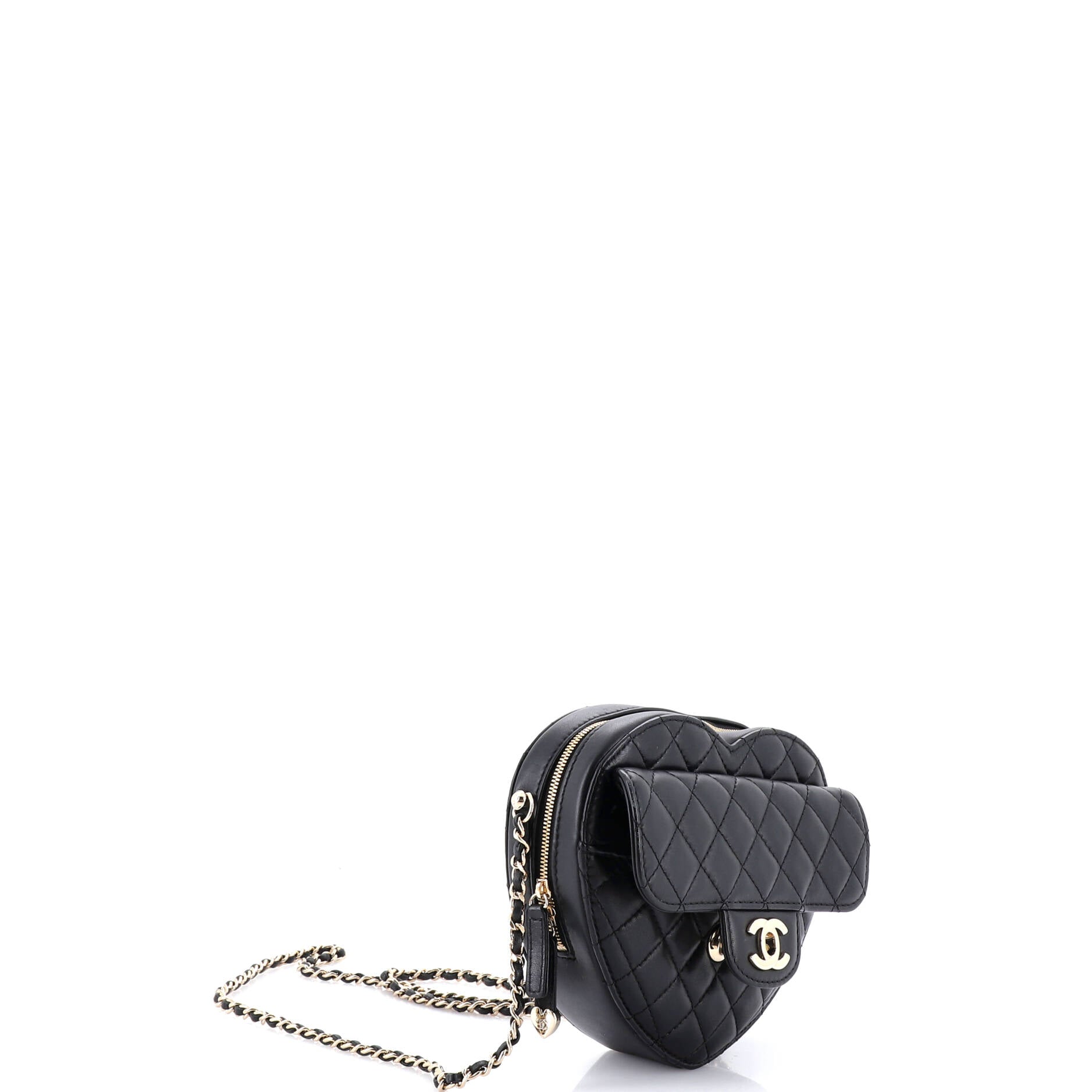 CC in Love Heart Bag Quilted Lambskin