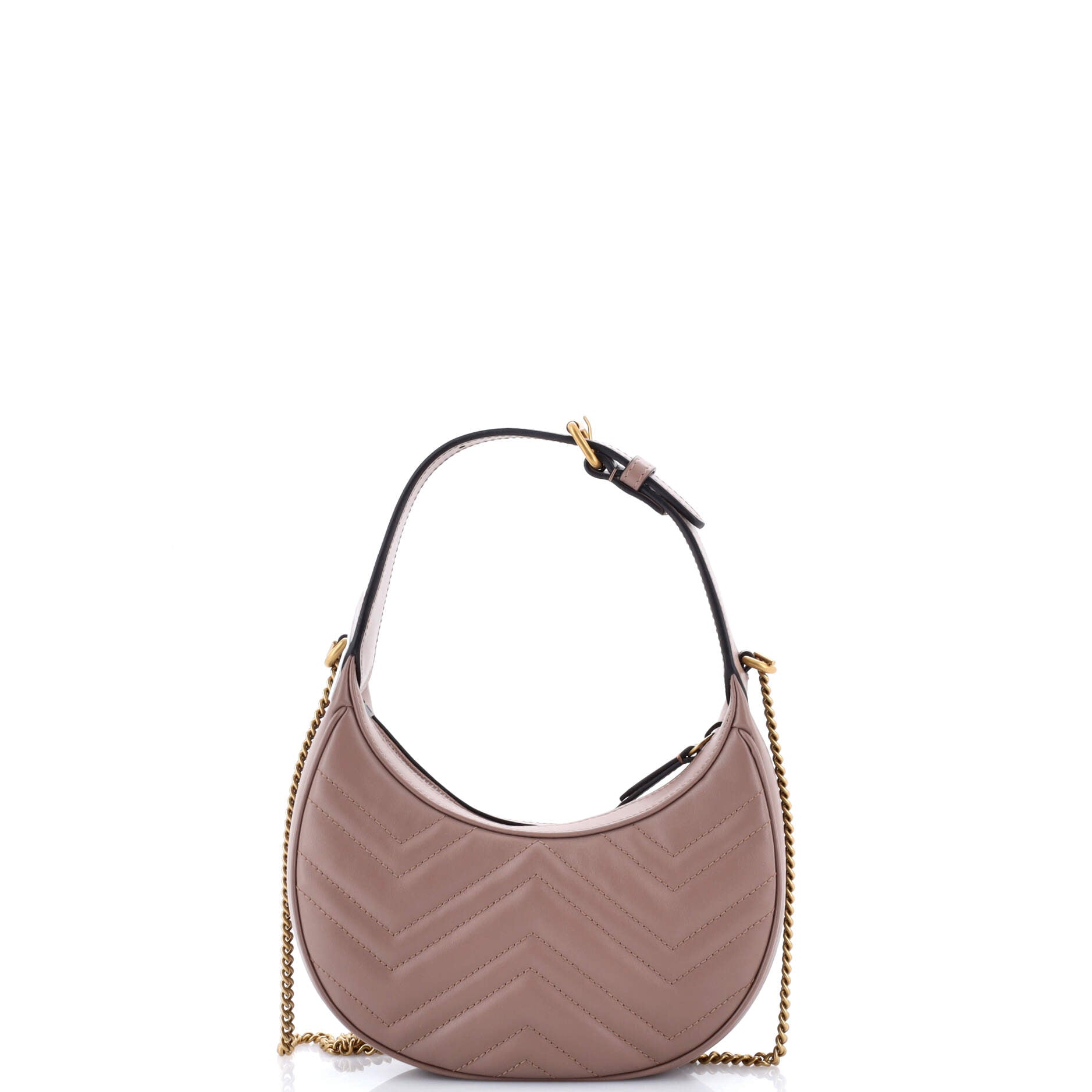 GG Marmont Half Moon Hobo Matelasse Leather Mini