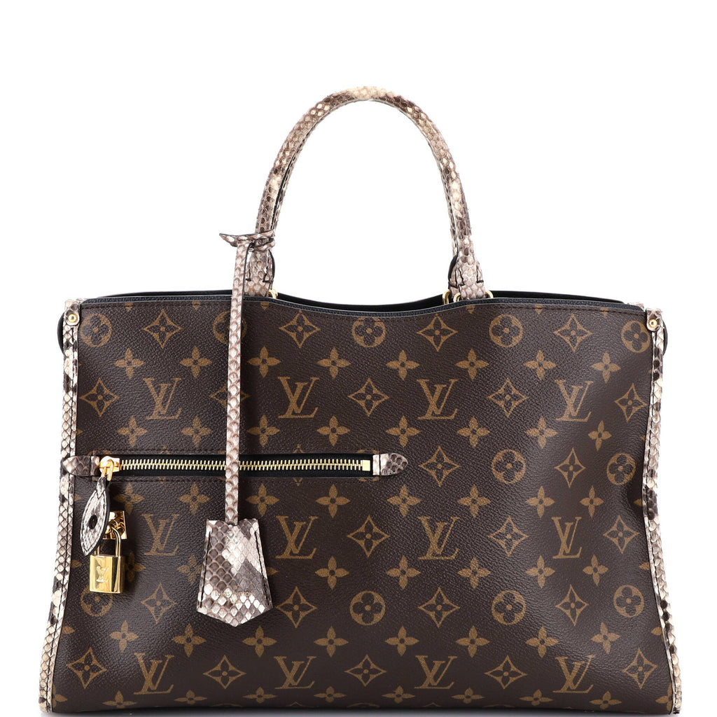 Popincourt NM Handbag Monogram Canvas with Python MM