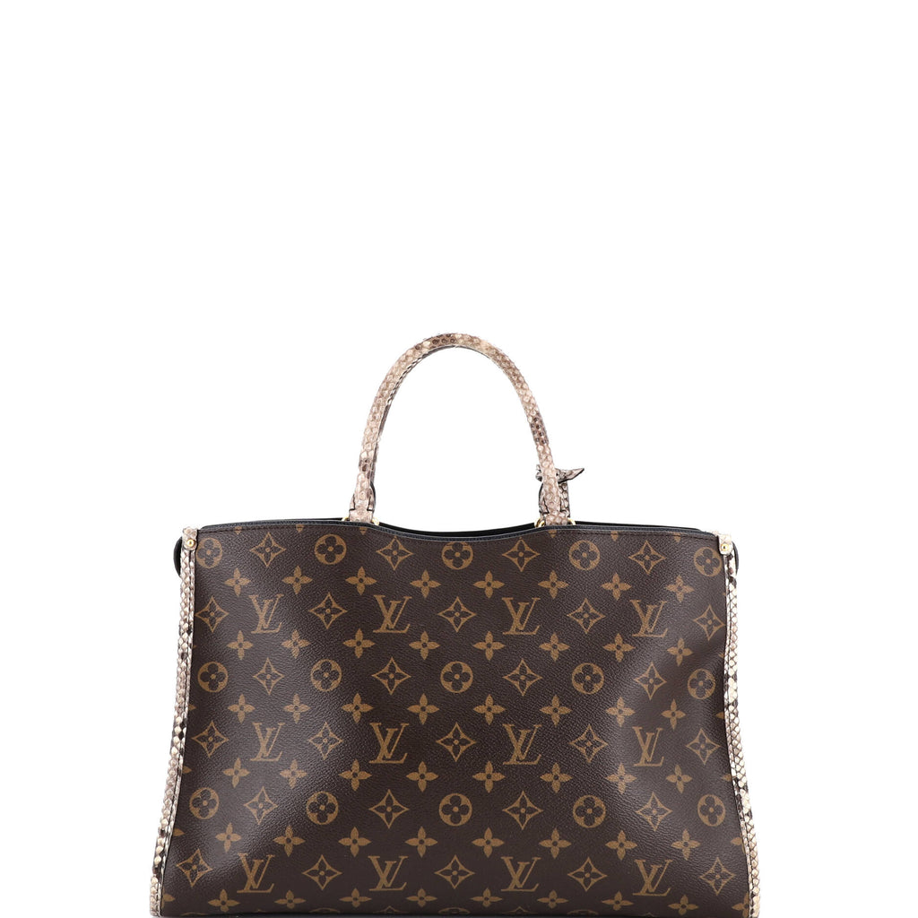 Popincourt NM Handbag Monogram Canvas with Python MM