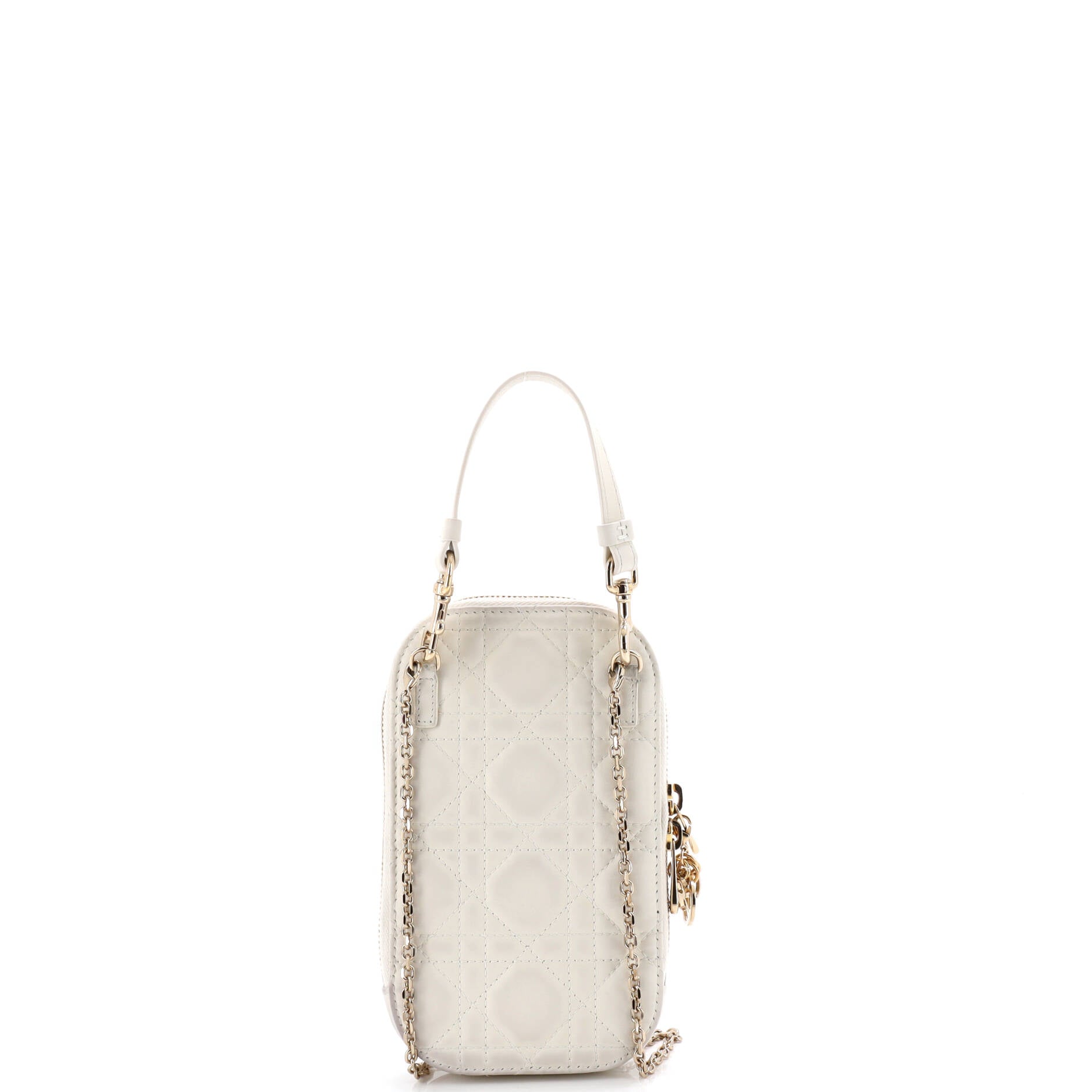 Lady Dior Phone Holder on Chain Cannage Quilt Lambskin
