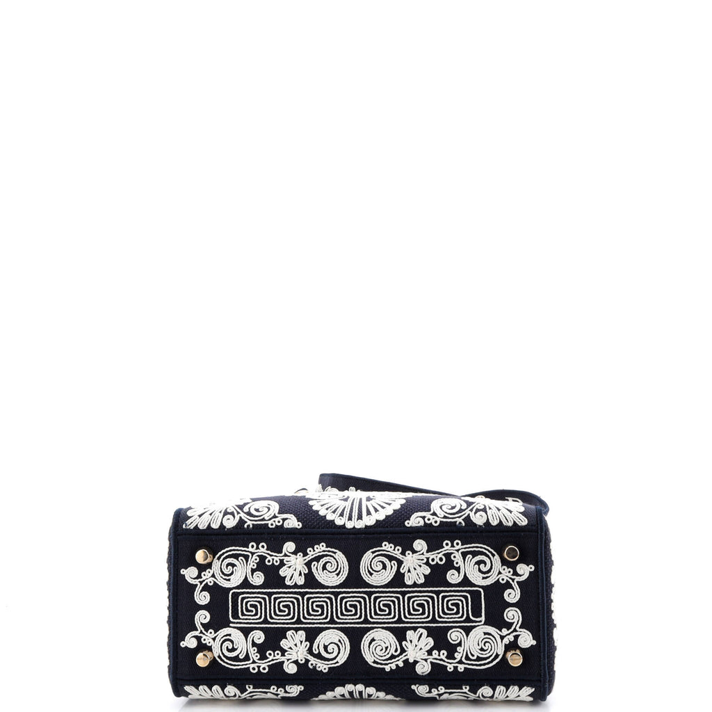 Lady D-Lite Bag Embroidered Canvas Medium