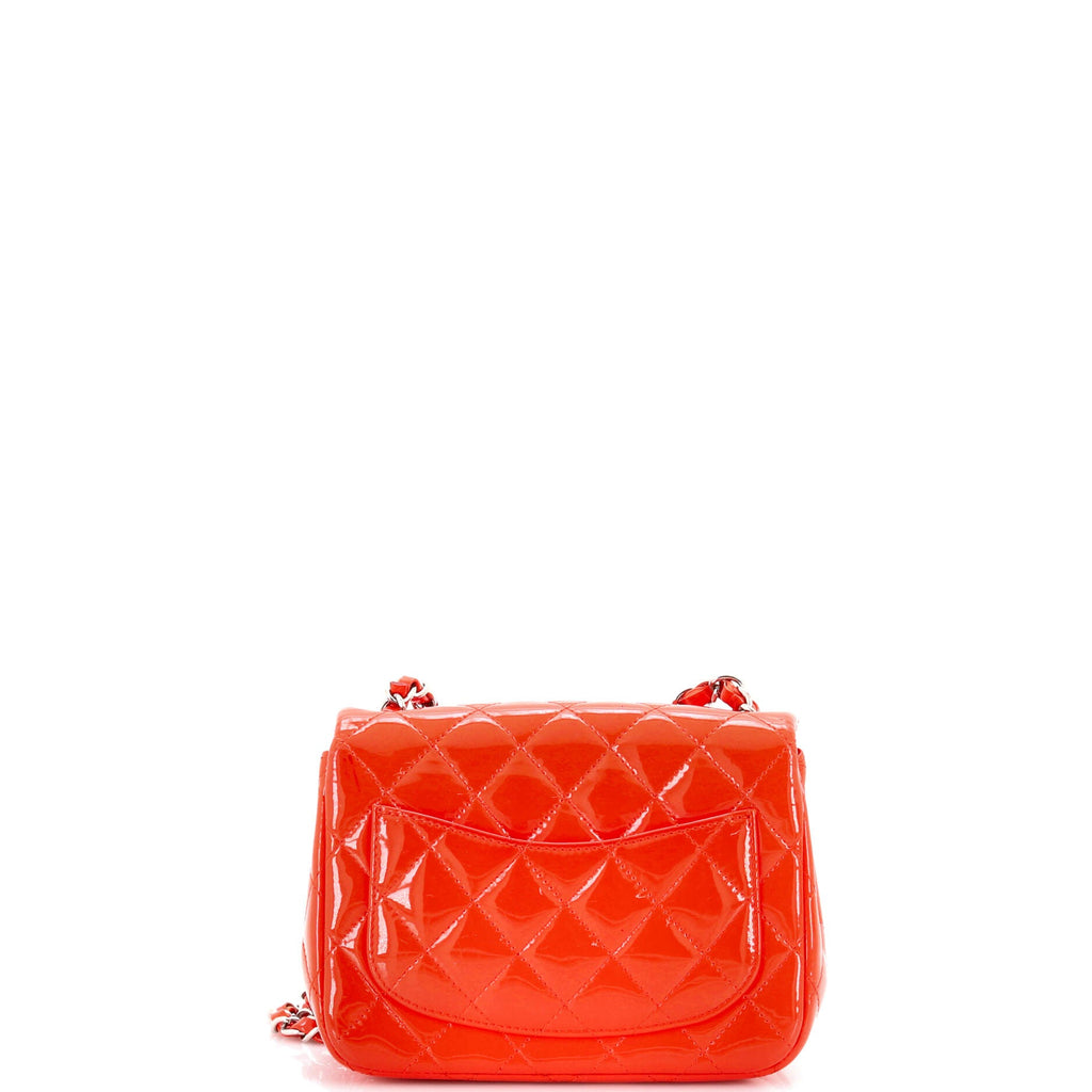 Square Classic Single Flap Bag Quilted Patent Mini