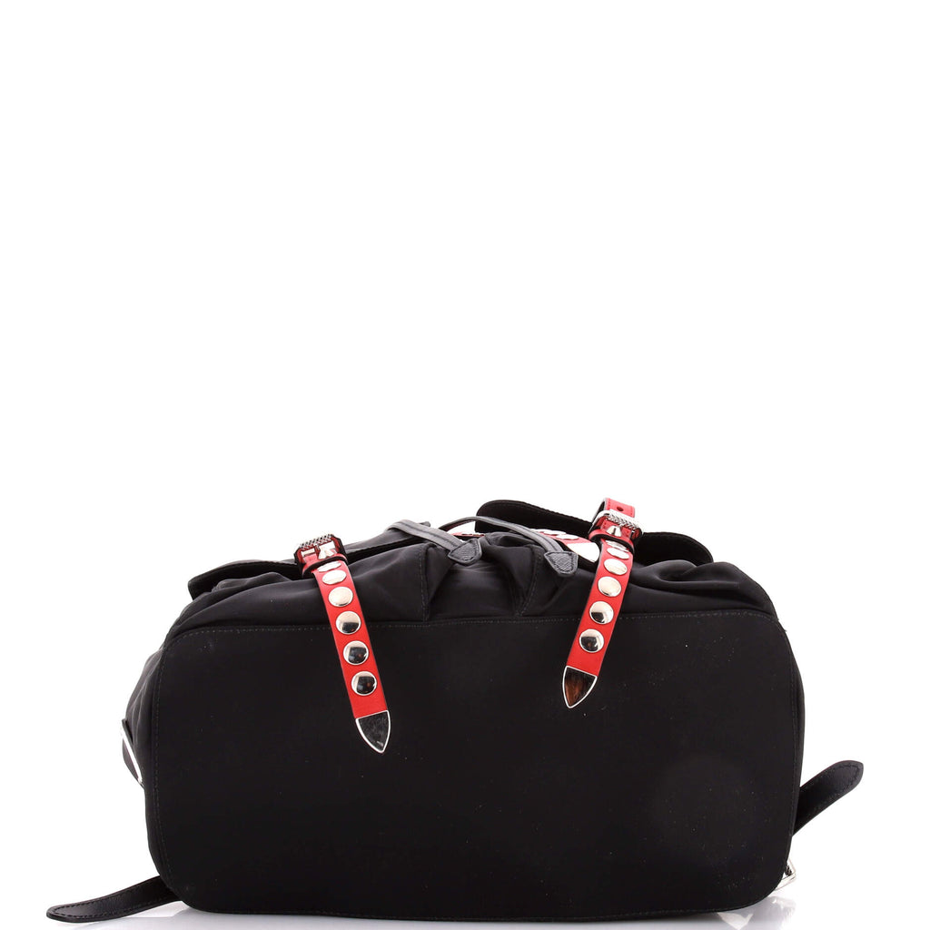 New Vela Backpack Tessuto with Studded Leather