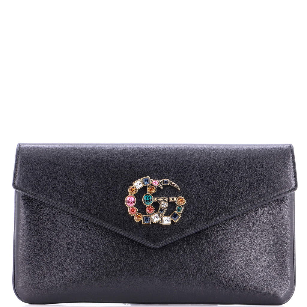 GG Broadway Envelope Clutch Leather