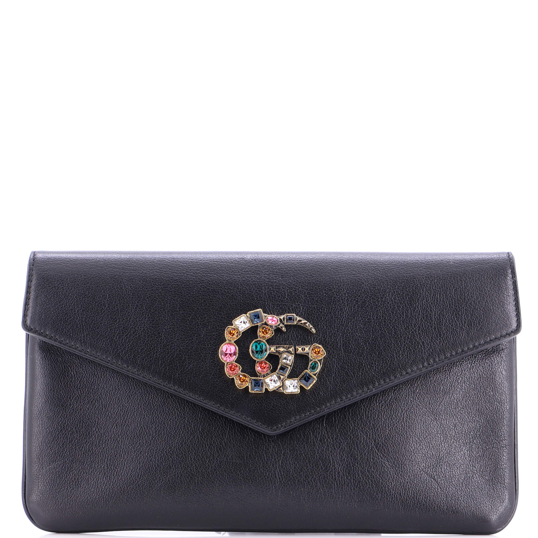 GG Broadway Envelope Clutch Leather