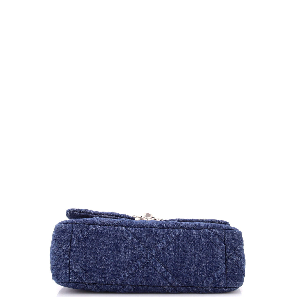19 Flap Bag Quilted Denim Medium