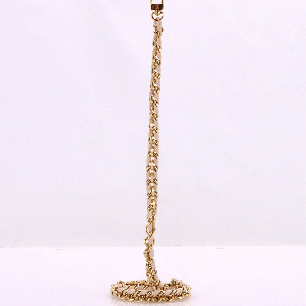 Multi Pochette Accessoires Woven Chain Strap Leather and Metal