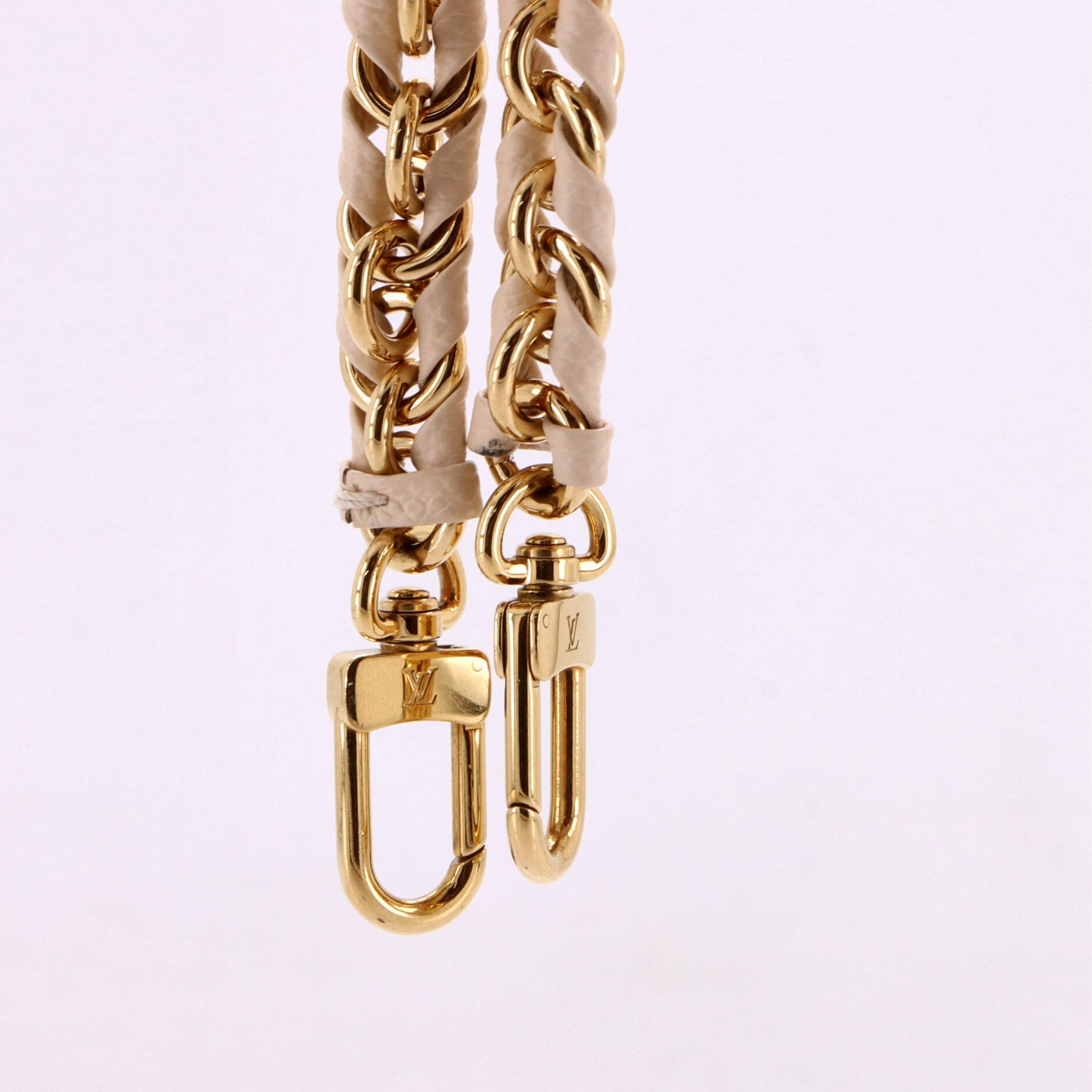 Multi Pochette Accessoires Woven Chain Strap Leather and Metal