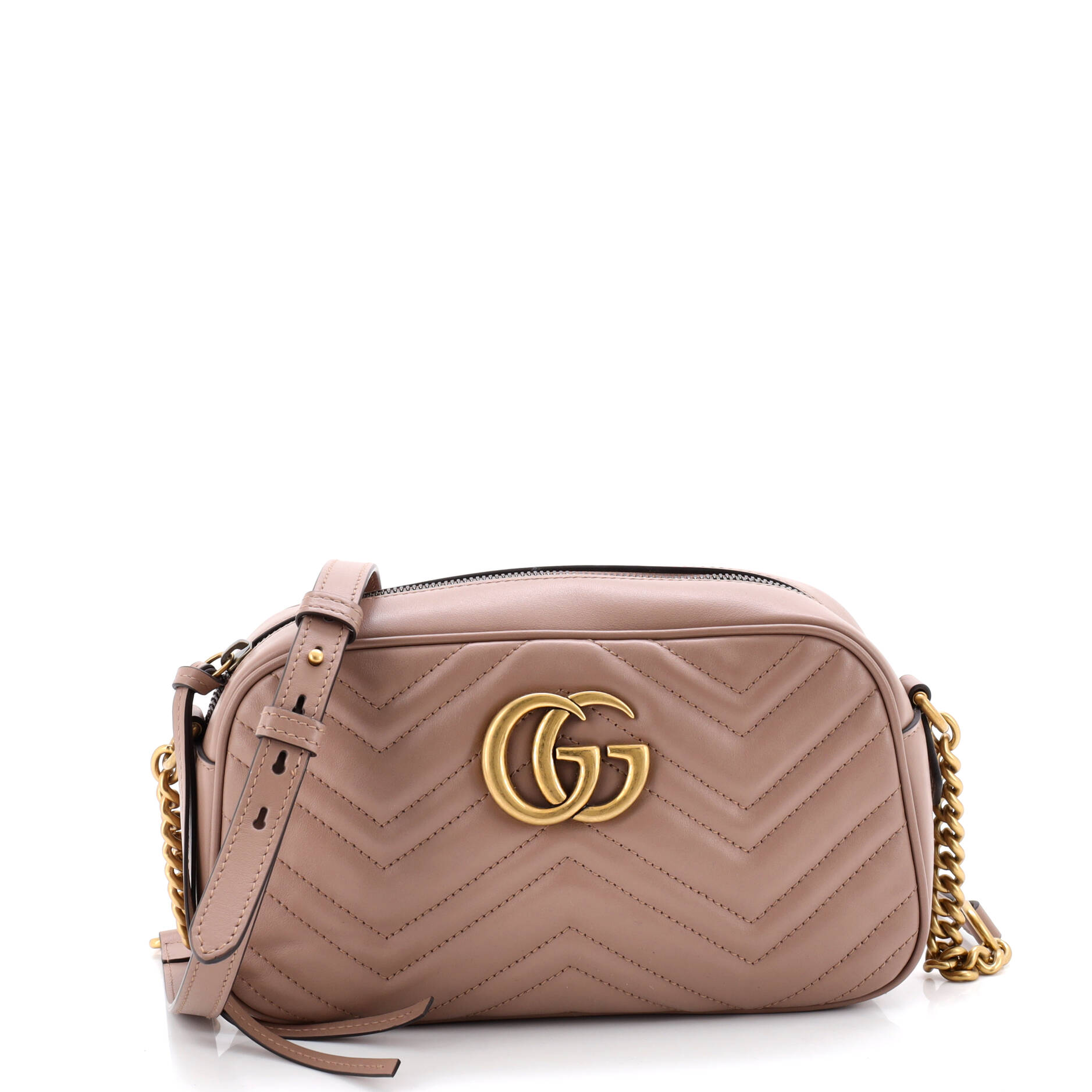 GG Marmont Shoulder Bag Diagonal Quilted Leather Small