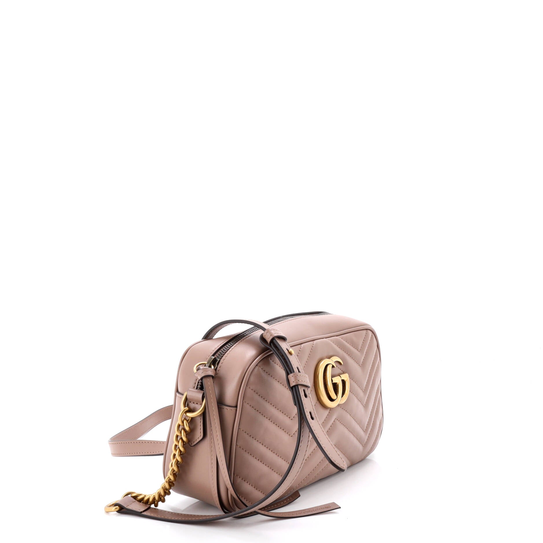 GG Marmont Shoulder Bag Diagonal Quilted Leather Small