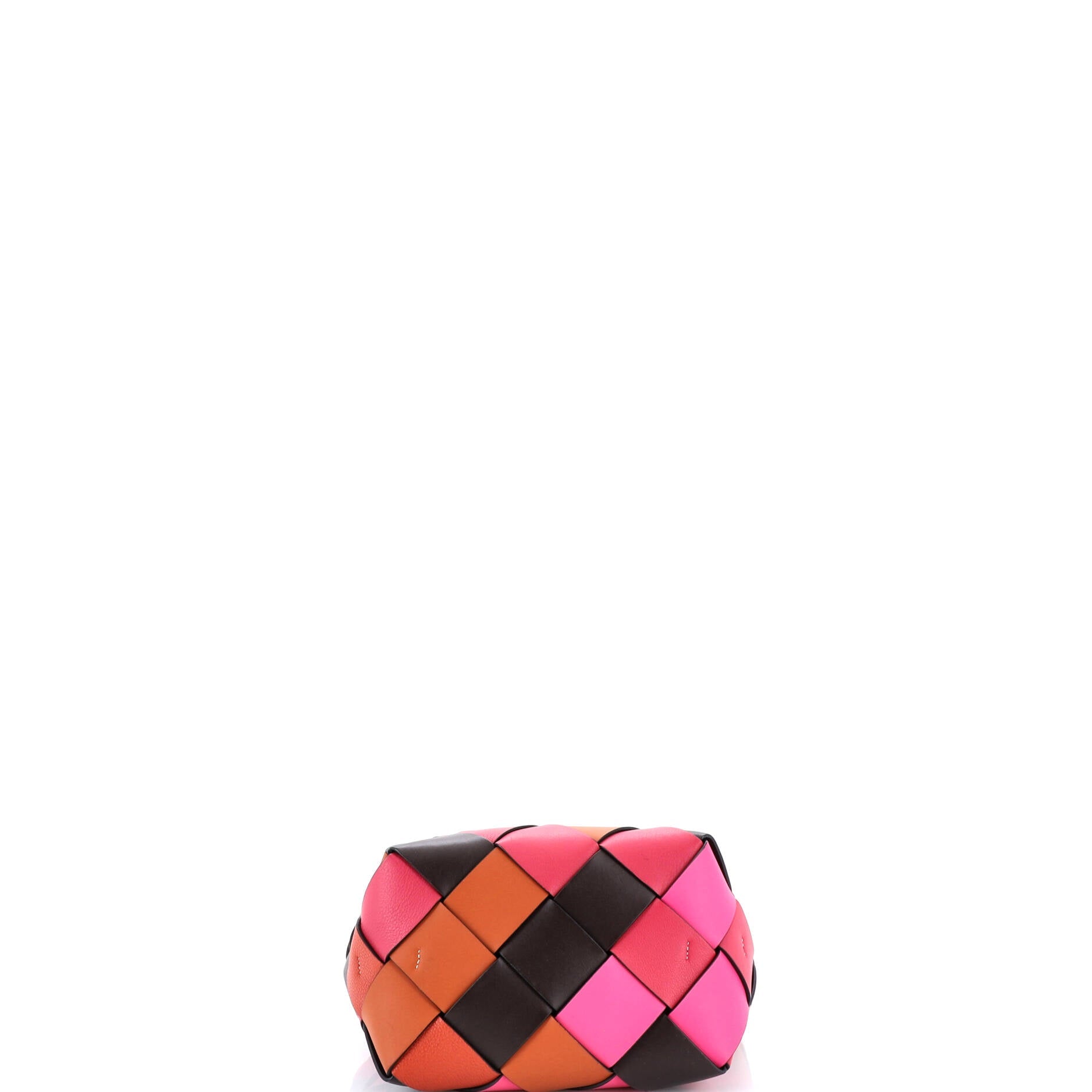 Woven Basket Bag Leather Small