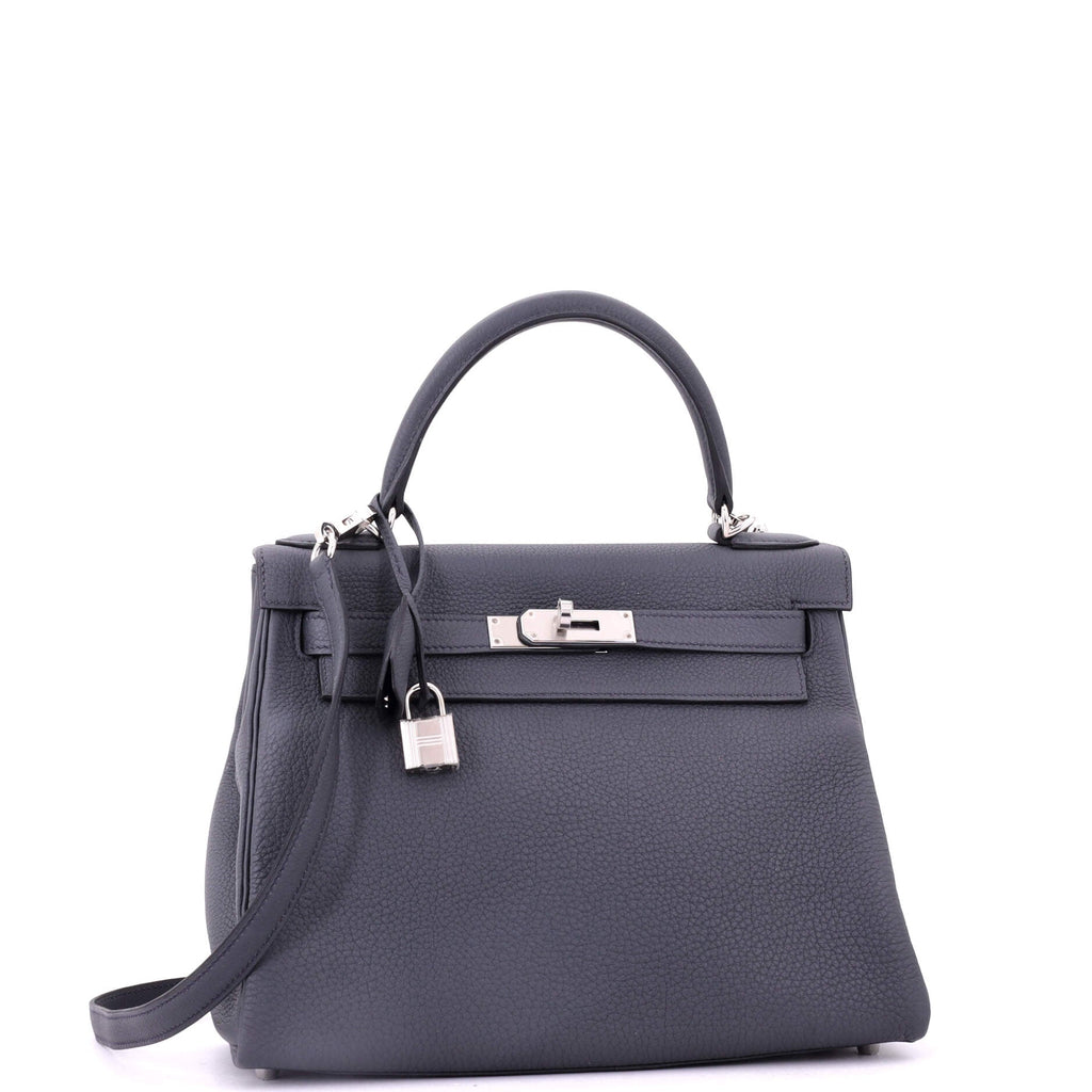Kelly Handbag Grey Togo with Palladium Hardware 28