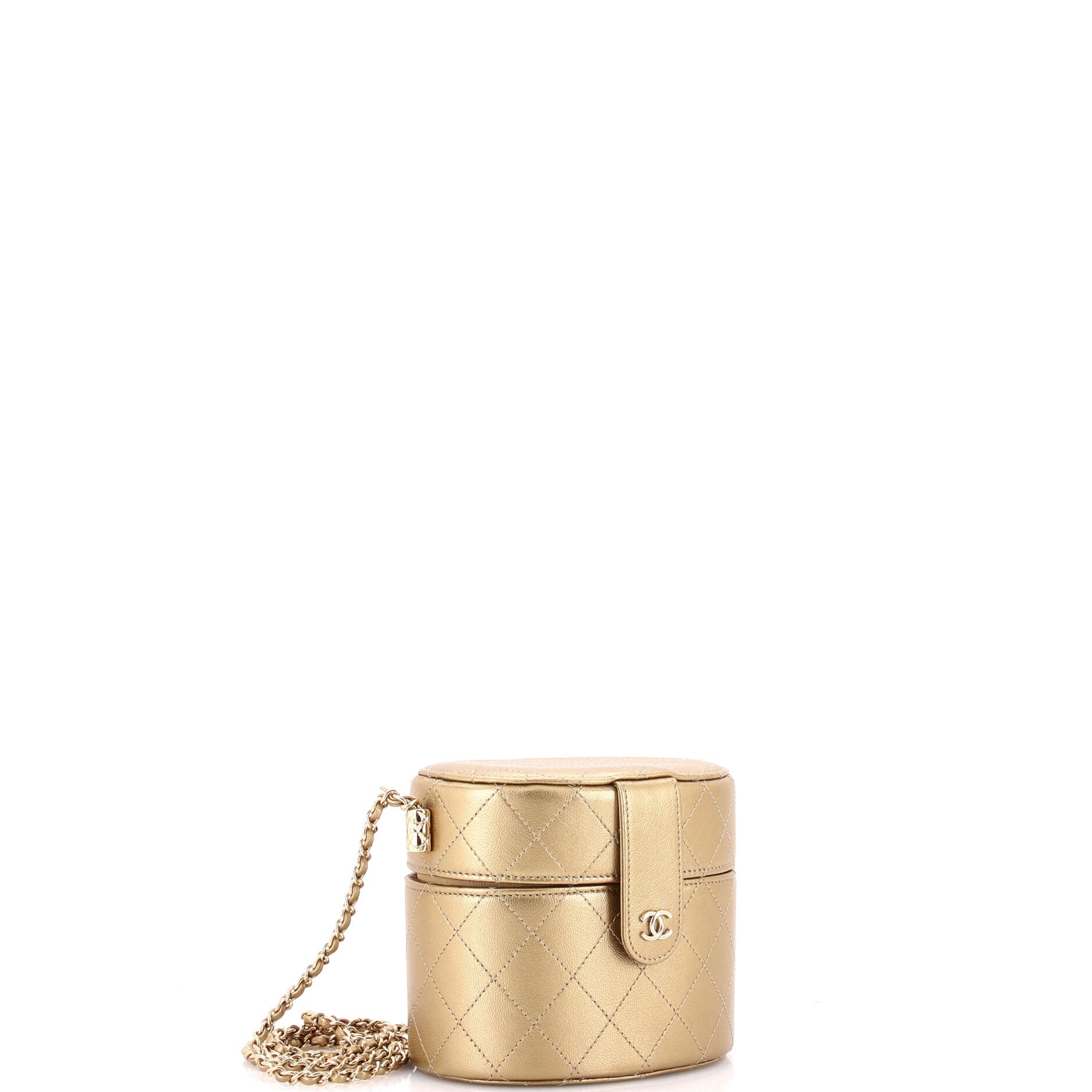 CC Allure Vanity Case with Chain Quilted Lambskin Small