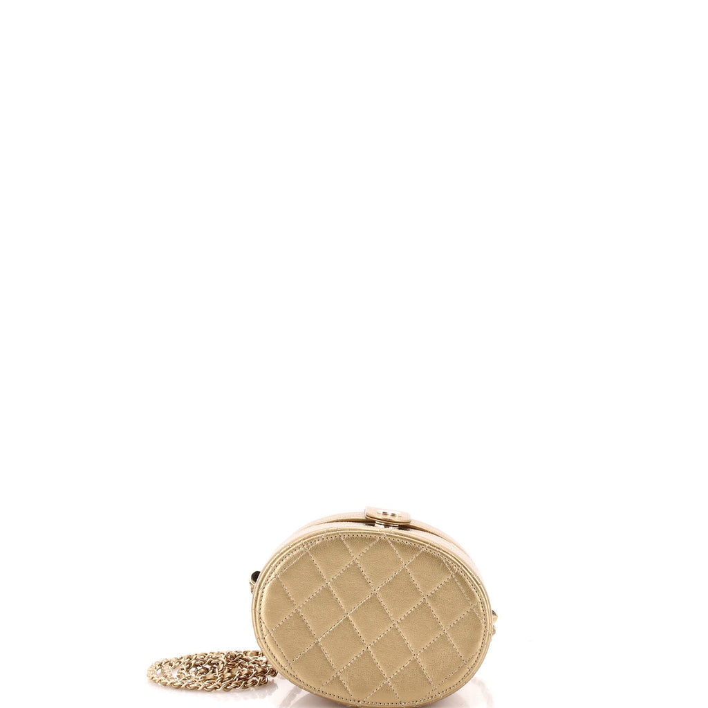 CC Allure Vanity Case with Chain Quilted Lambskin Small