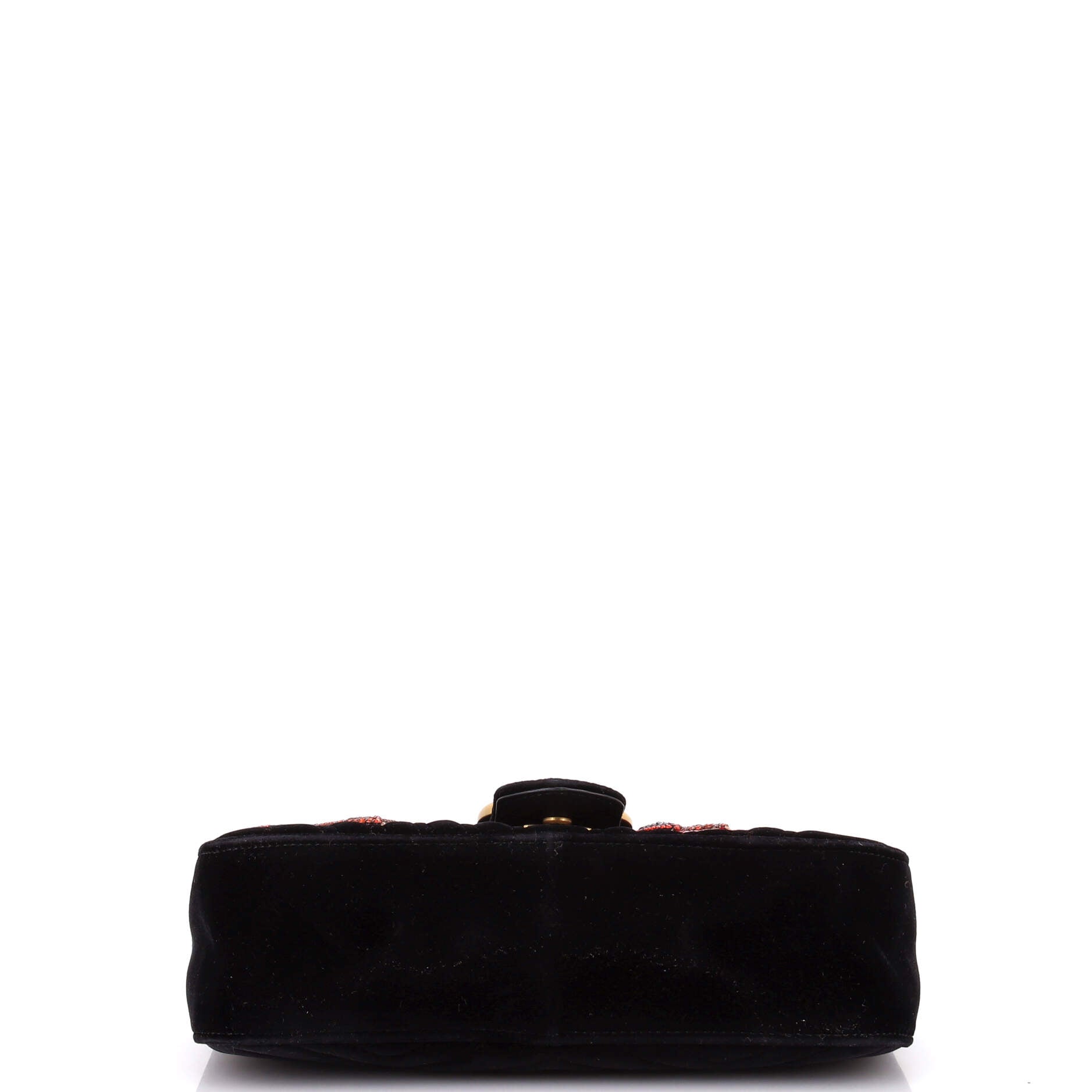GG Marmont Flap Bag Embellished Matelasse Velvet Small