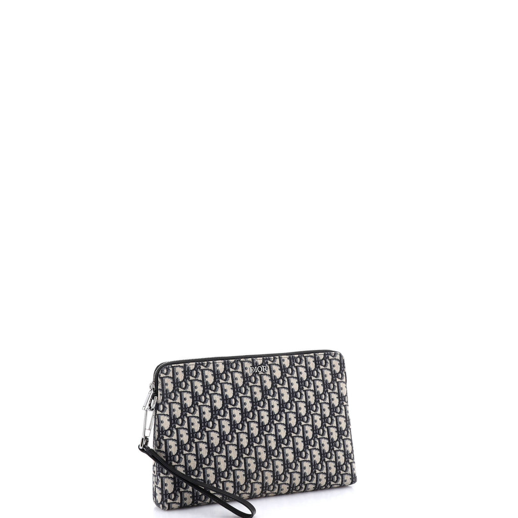 Wristlet Clutch Oblique Canvas