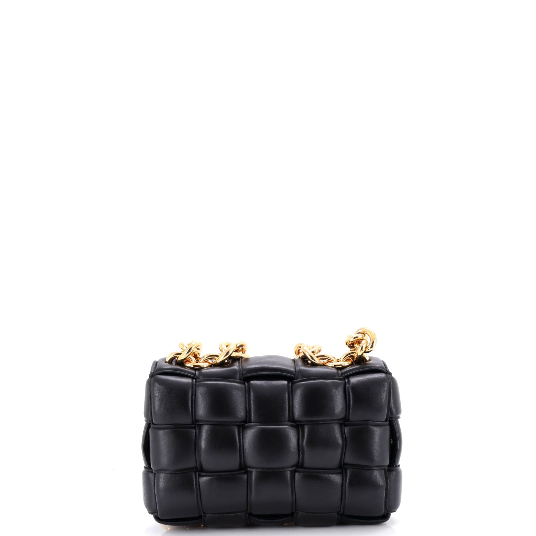 Cassette Chain Crossbody Bag Padded Maxi Intrecciato Leather